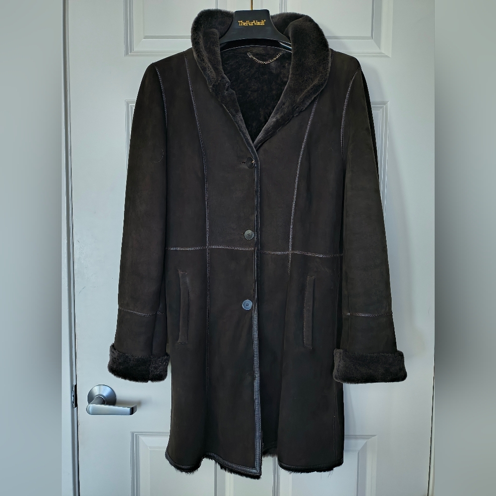 Genuine Merino Suede Lamb Coat From The Fur Vault At Macy's